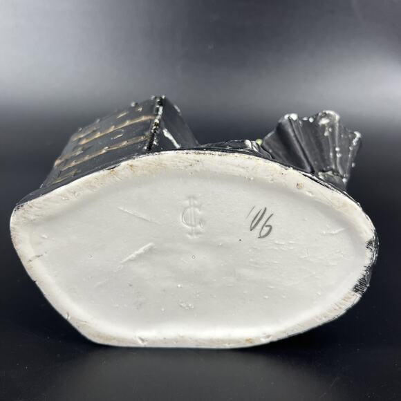 Antique Dapper Frog Top Hat Umbrella Bag Grafenthal Bisque Vase Match Holder - Picture 13 of 16